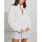 Cotton fleece half zip sweatshirts cozy fit stand collar pullovers