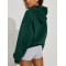 Women's cotton fleece oversized full zip up hoodies relaxed fit heavy weight hooded jackets