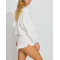 Women's low rise cotton lounge shorts with side slit adjustable waistband mini length shorts