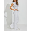 Women's low rise french terry wide leg sweatpants with adjustable waist