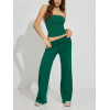 Women's low rise french terry wide leg sweatpants with adjustable waist