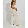 Women's relaxed fit cotton fleece wide leg pants with side pockets