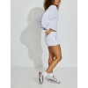 Crew neck oversized raw edge cotton sweatshirts with rib cuff