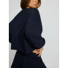 Crew neck oversized raw edge cotton sweatshirts with rib cuff