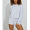 Crew neck oversized raw edge cotton sweatshirts with rib cuff