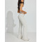 Women's low rise athleisure flare joggers cotton fleece fitted sweatpants