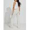 Women's low rise athleisure flare joggers cotton fleece fitted sweatpants