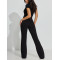 Women's low rise athleisure flare joggers cotton fleece fitted sweatpants