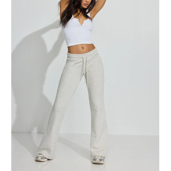Women's low rise athleisure flare joggers cotton fleece fitted sweatpants