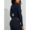 Women's long sleeve ribbed t shirts with button lightweight lounge tees