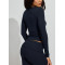 Women's long sleeve ribbed t shirts with button lightweight lounge tees