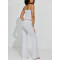 Women's fold over cotton ribbed flared pants fitted lounge sweatpants