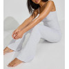 Women's fold over cotton ribbed flared pants fitted lounge sweatpants