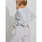 Women's new style off shoulder waffle t shirts long sleeve relaxed fit crop top