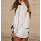 Women's full zipper cotton jackets with piping athleisure style relaxed fit coats