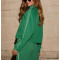 Women's full zipper cotton jackets with piping athleisure style relaxed fit coats