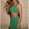 Women's V neck mid support cut out sports bra with removable paddings T bak yoga bralette