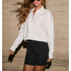Long sleeve half zip cotton fleece sweatshirts regular fit drop shoulder pullovers