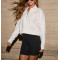 Long sleeve half zip cotton fleece sweatshirts regular fit drop shoulder pullovers