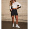 Long sleeve half zip cotton fleece sweatshirts regular fit drop shoulder pullovers