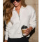 Long sleeve half zip cotton fleece sweatshirts regular fit drop shoulder pullovers