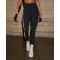 Women's high waisted no front seam yoga leggings with curved back