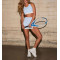 High waist piped tennis skirts with built in shorts flattering moisture wicking golf skorts