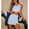 High waist piped tennis skirts with built in shorts flattering moisture wicking golf skorts