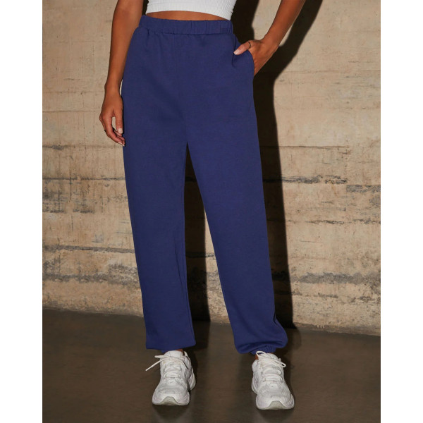 Elastic waist cotton joggers for women with side pockets comfortable soft touch sweatpants