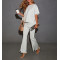 Women's high waisted cotton flared pants luxury loungewear sweatpants