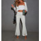 Women's high waisted cotton flared pants luxury loungewear sweatpants