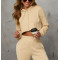 New arrival cotton fleece raw edge cropped hoodies for women