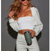 Women's long sleeve open front sweatshirts cotton blend shrug