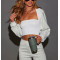 Women's long sleeve open front sweatshirts cotton blend shrug