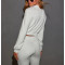 Women's long sleeve open front sweatshirts cotton blend shrug