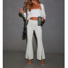 Women's long sleeve open front sweatshirts cotton blend shrug