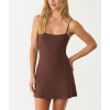 Women's basic tennis dress with built in shorts spaghetti strappy one piece tennis clothing