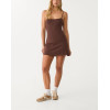 Women's basic tennis dress with built in shorts spaghetti strappy one piece tennis clothing