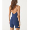 Women's new arrival scoop neck spaghetti strap short length jumpsuits open back fitness bodysuits