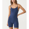 Women's new arrival scoop neck spaghetti strap short length jumpsuits open back fitness bodysuits