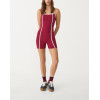 Women's color block fitness jumpsuits with removable paddings one piece shorts