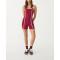 Women's color block fitness jumpsuits with removable paddings one piece shorts