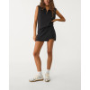 Women's athleisure style slit skorts high waist A line skirts with built in shorts
