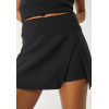 Women's athleisure style slit skorts high waist A line skirts with built in shorts