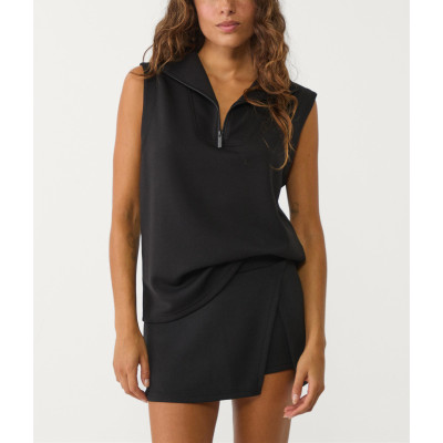 Women's athleisure style slit skorts high waist A line skirts with built in shorts