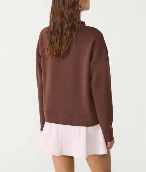 Women's cozy fit high neck half zipper sweatshirts