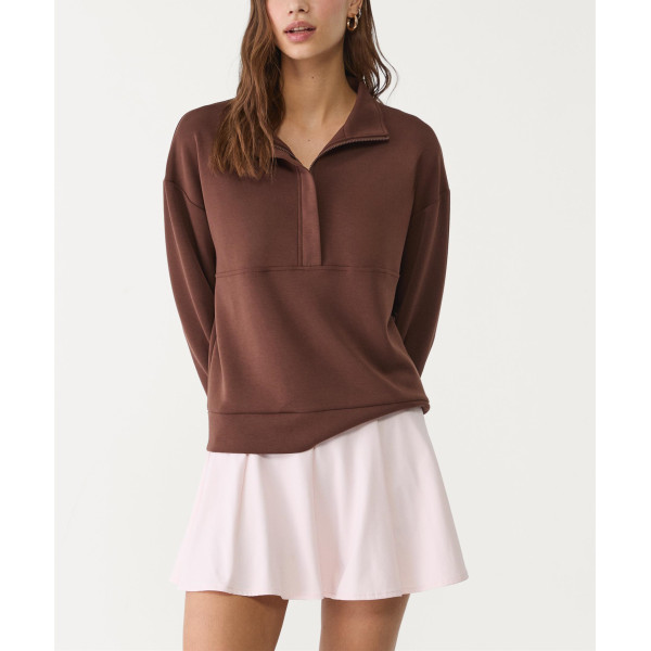 Women's cozy fit high neck half zipper sweatshirts