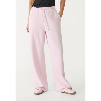 Women's adjustable waist soft touch modal wide leg pants with side pockets