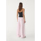 Women's adjustable waist soft touch modal wide leg pants with side pockets