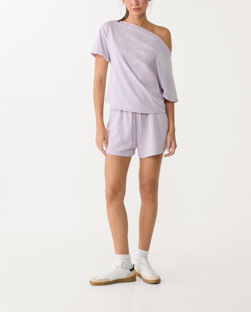 Mid rise modal shorts with adjustable waist and side pockets luxury running shorts
